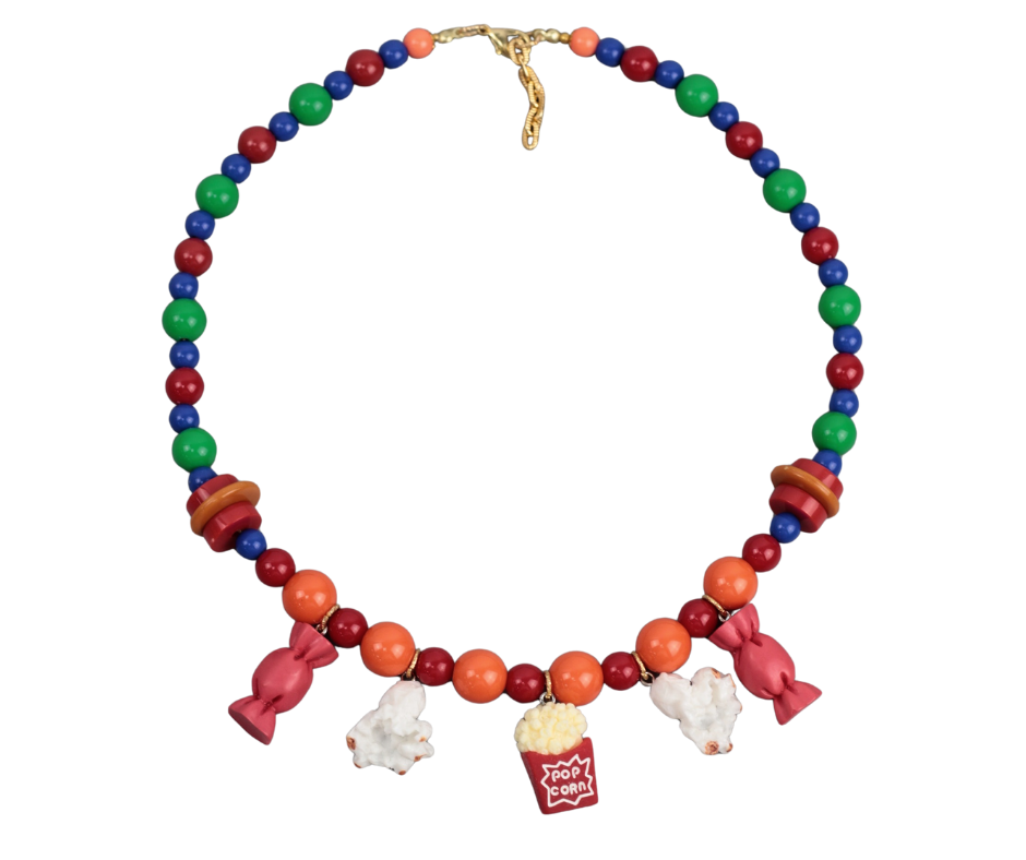 Colar Pipoca - vermelho