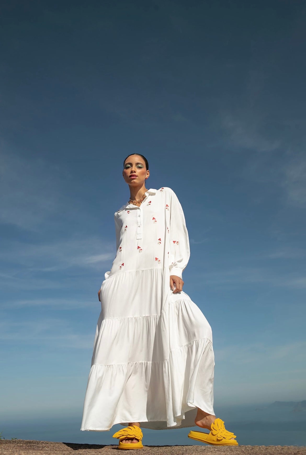 Vestido Sampa Cogumelos - off