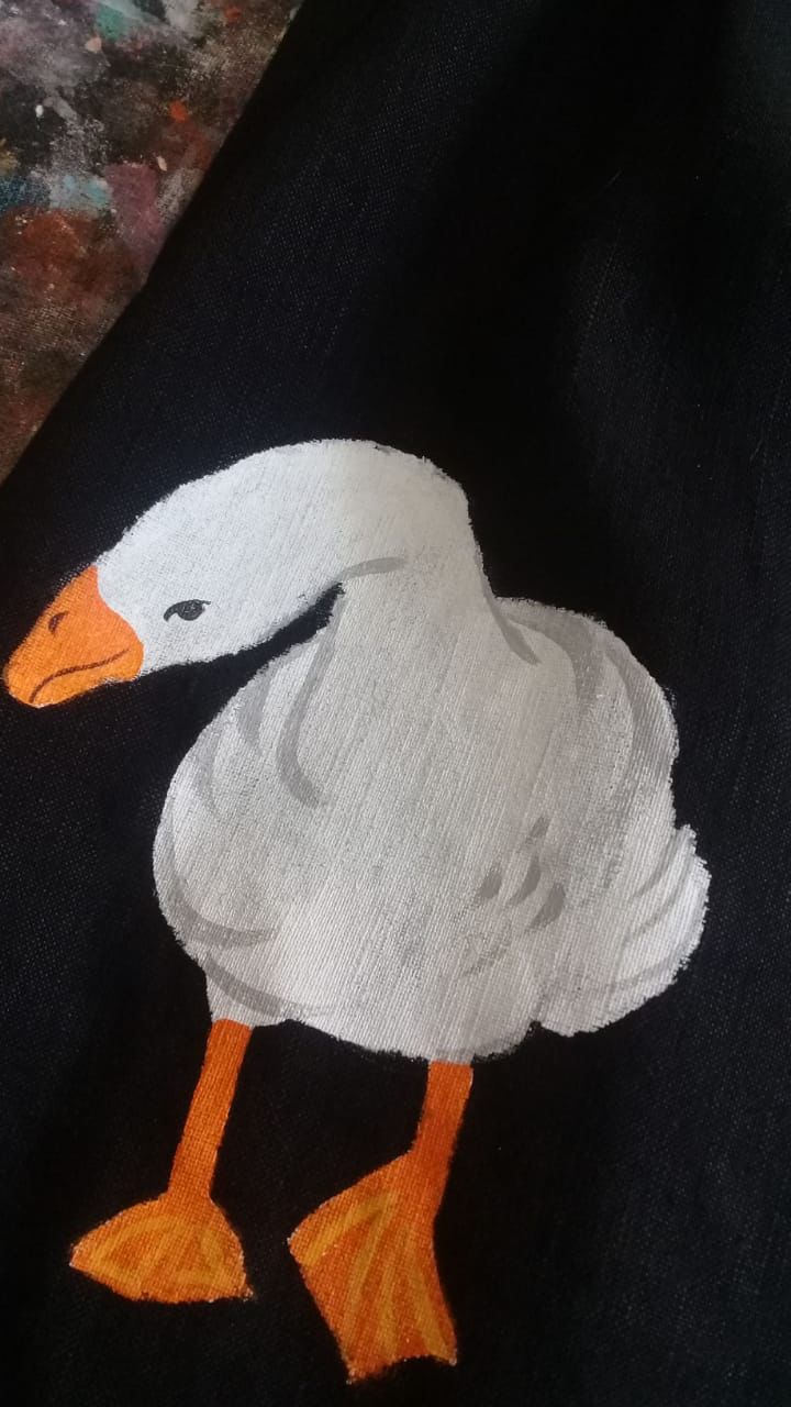 Vestido Amanda Gansos - preto