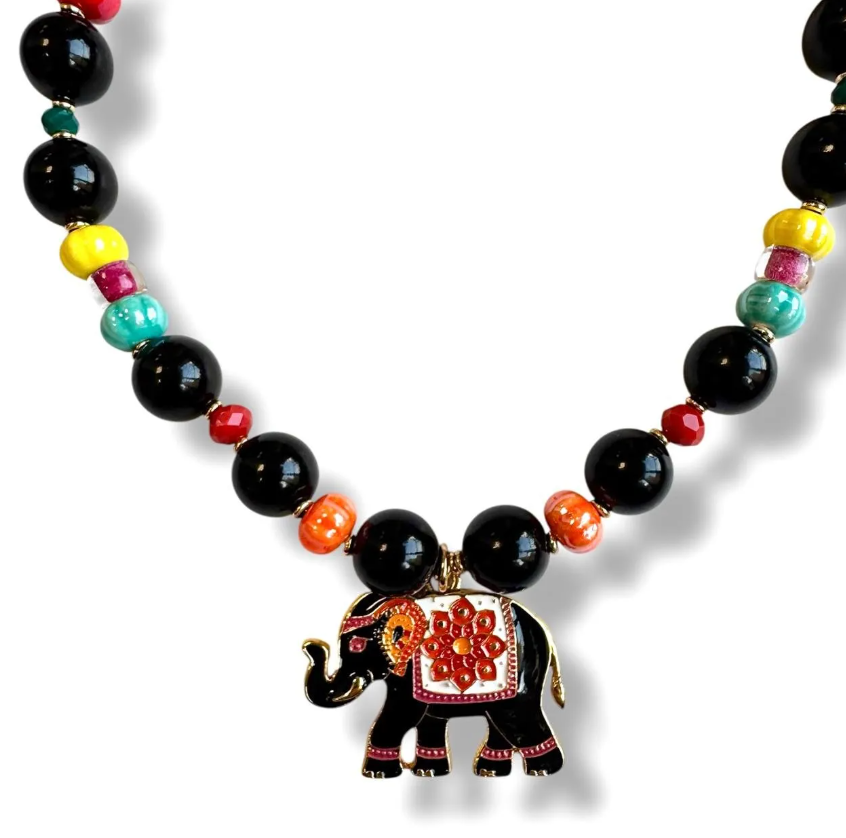 Colar Elefante - preto