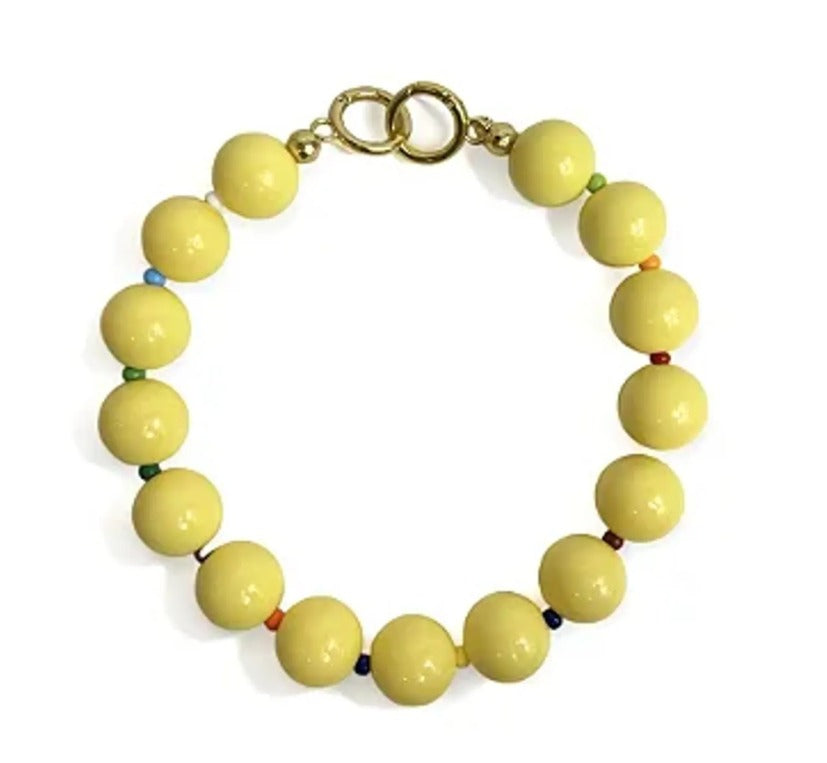 Choker Bolota - amarelo claro