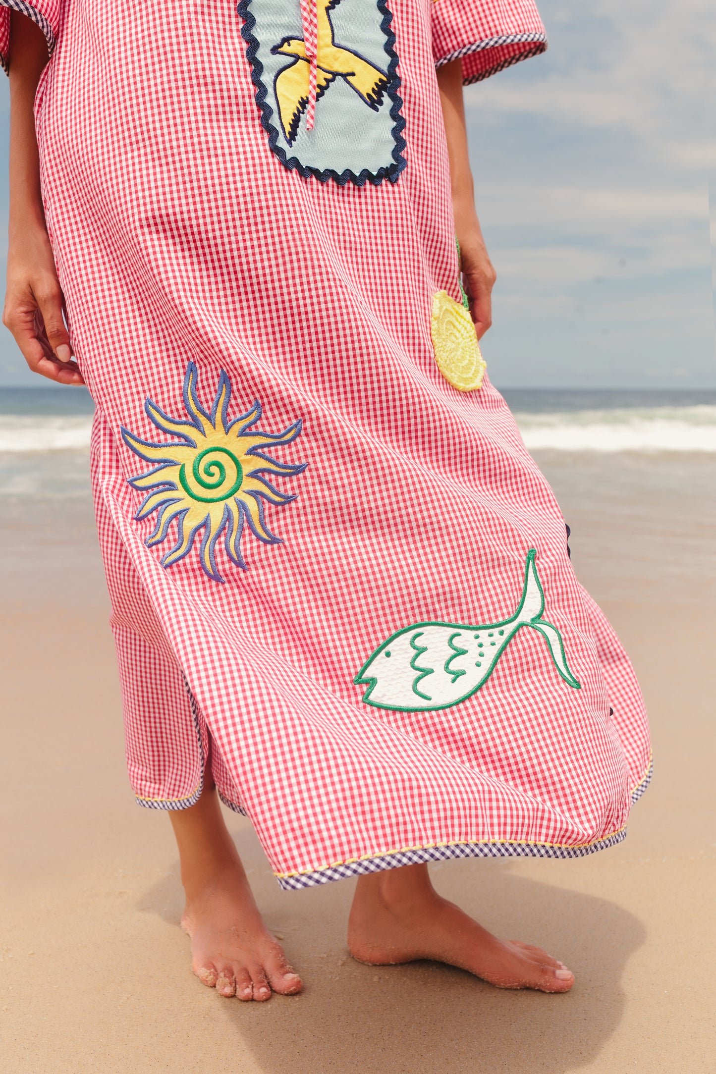 Túnica Toscana - vichy vermelho