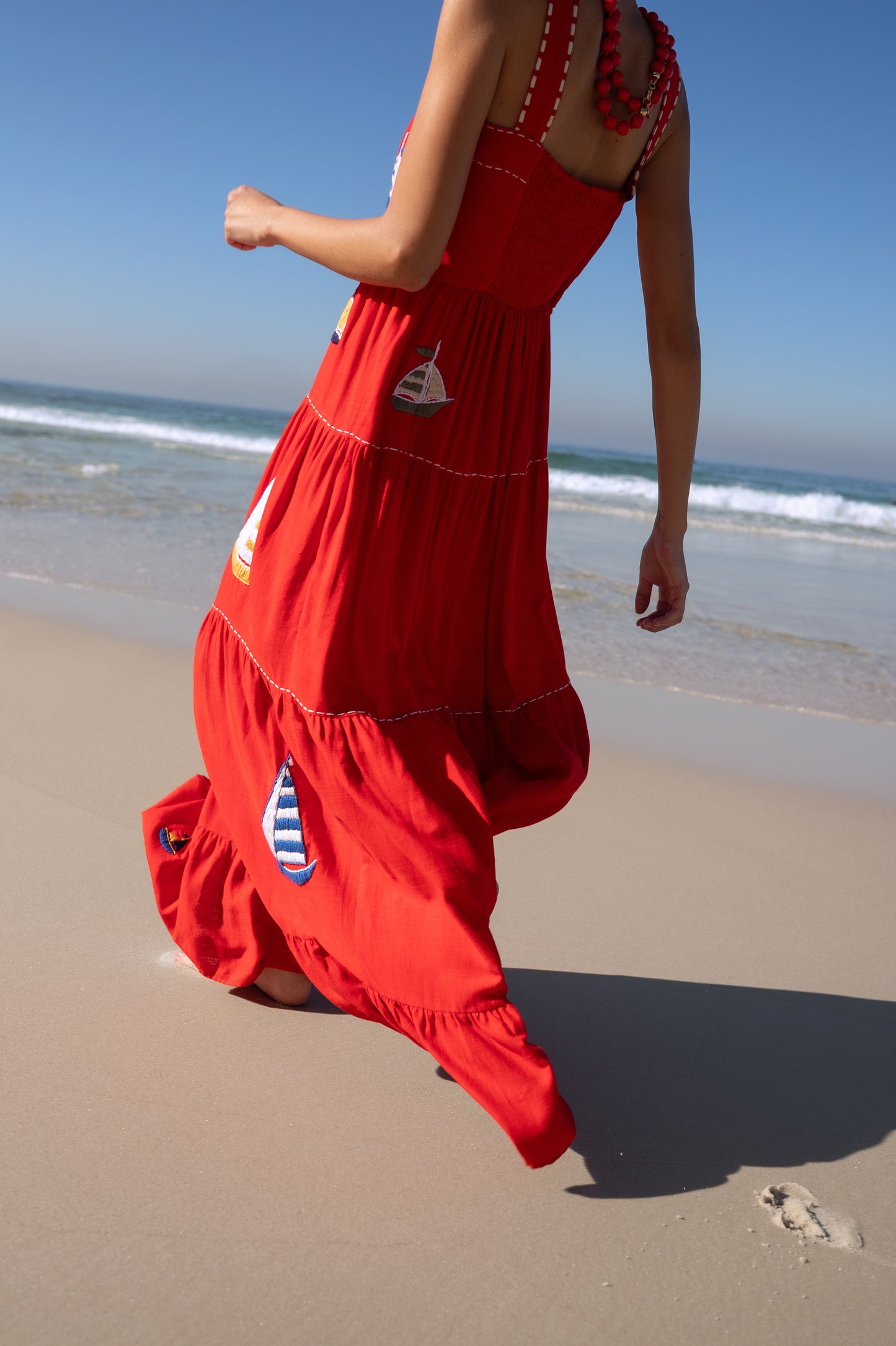Vestido Amanda Barcos - vermelho