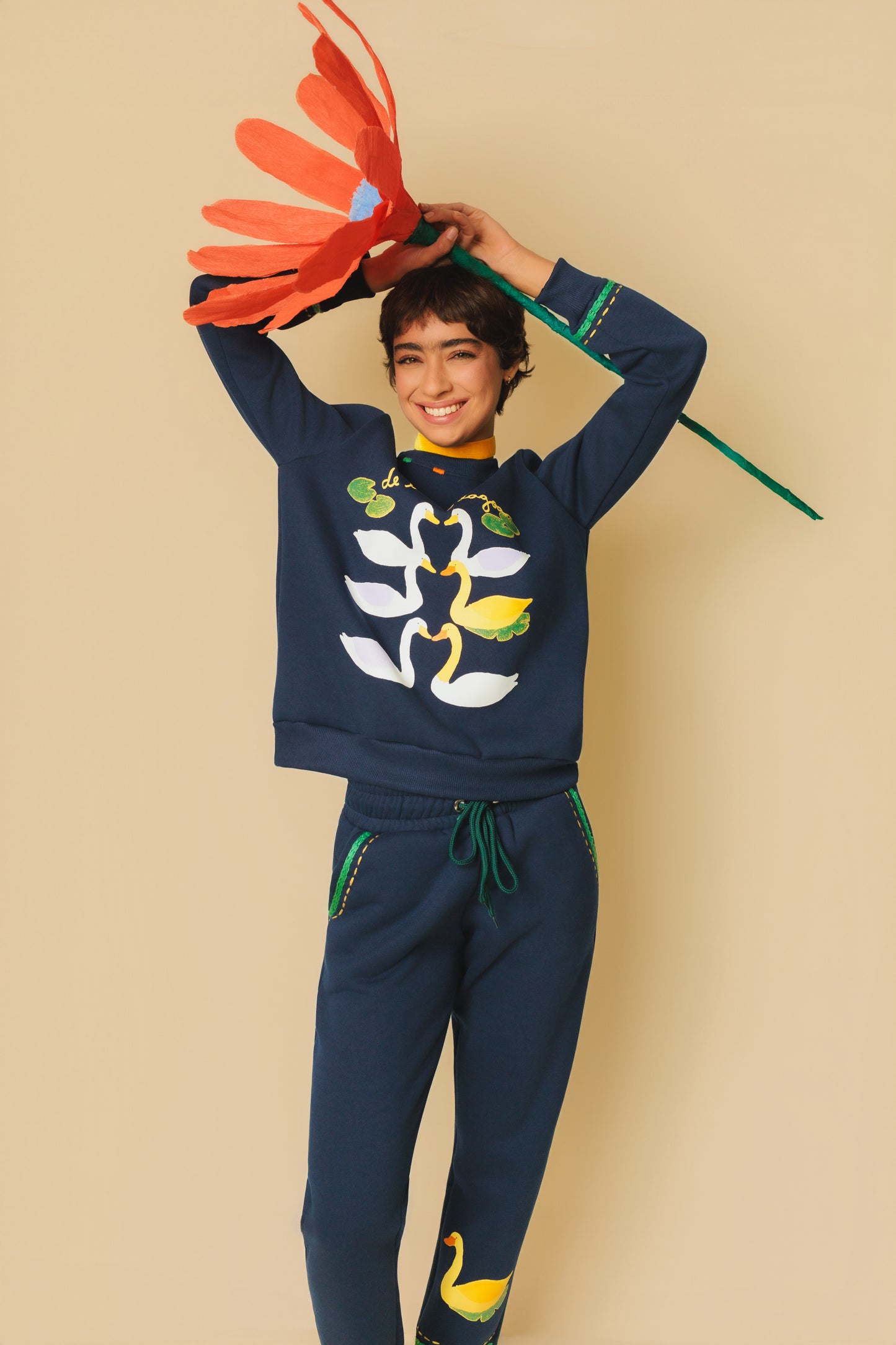 Conjunto Moletom De Boa Na Lagoa - marinho