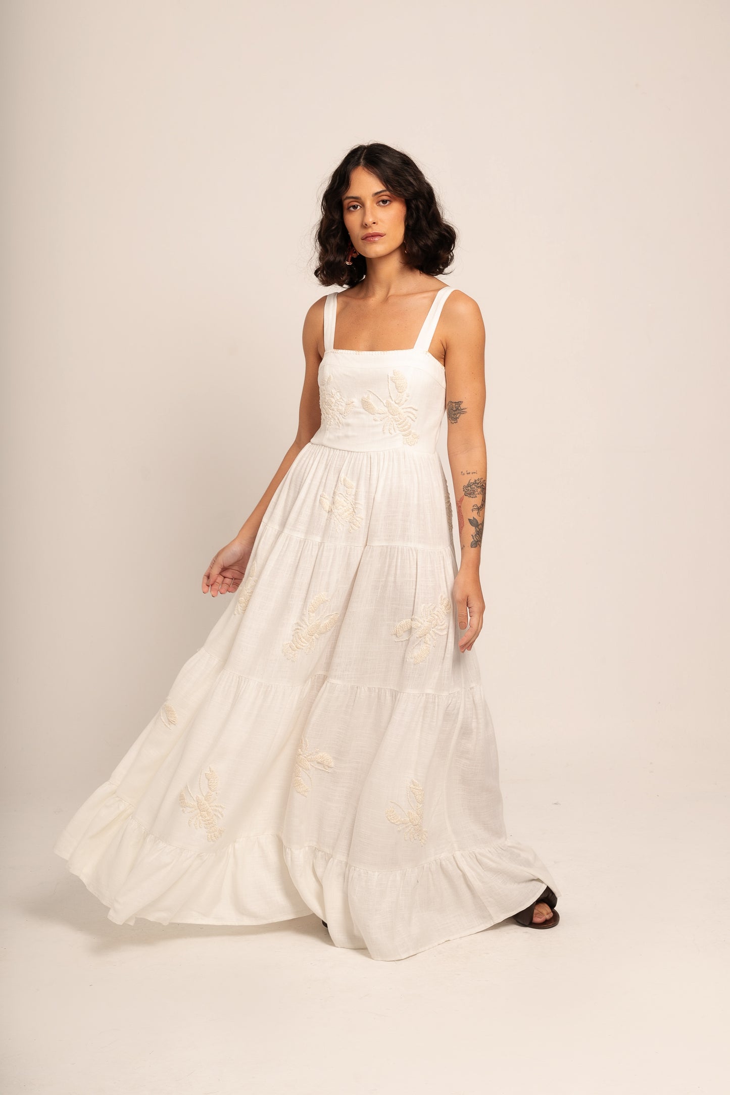 Vestido Amanda Lagosta Lurex - off