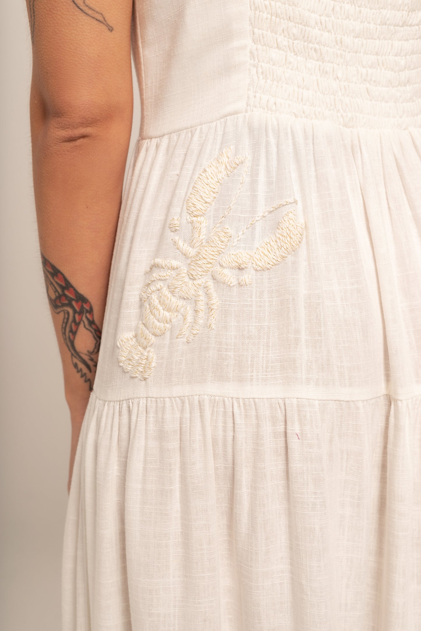 Vestido Amanda Lagosta Lurex - off