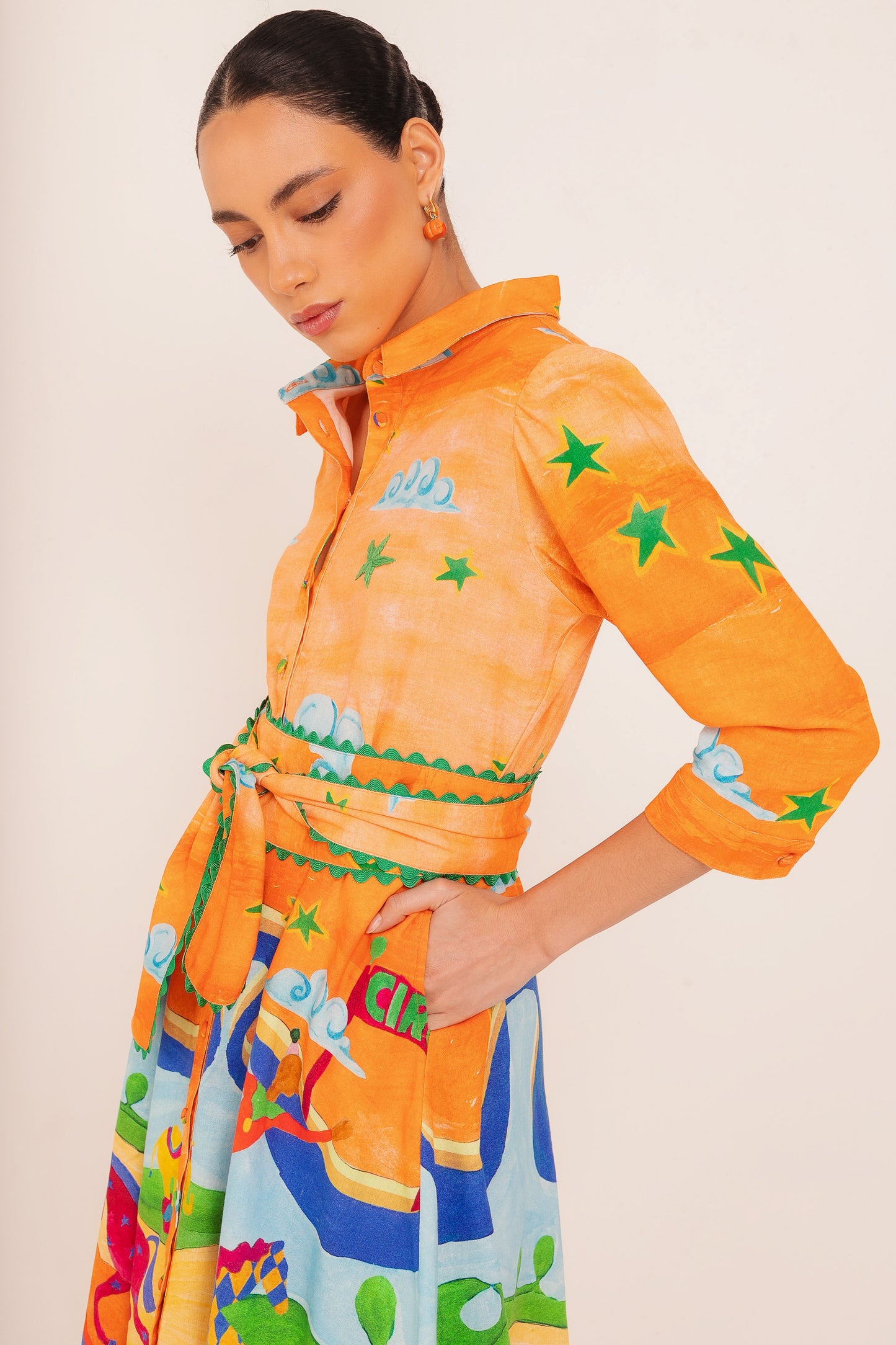 Chemisier Malabares - laranja