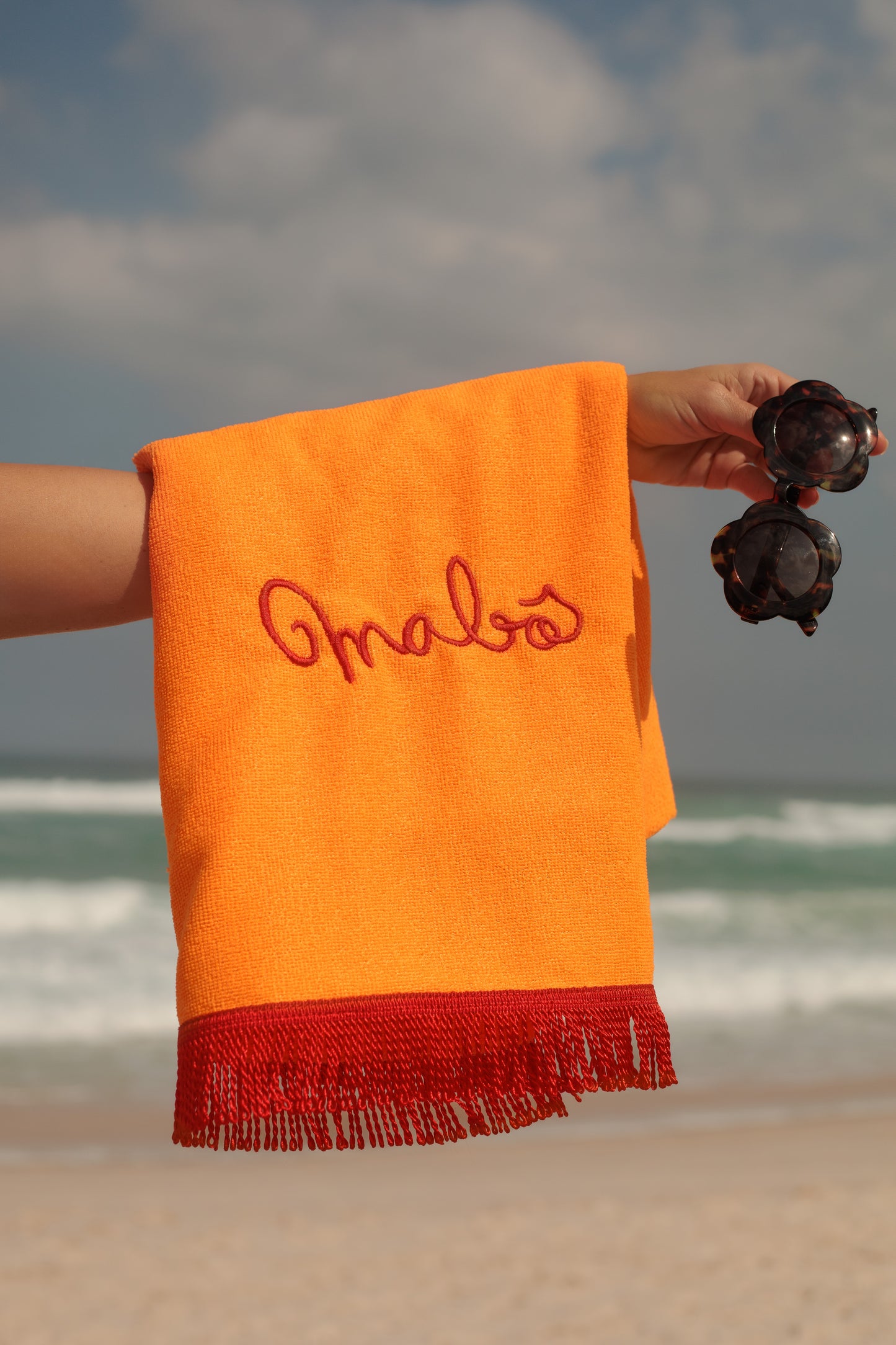 Toalha Mabô - laranja/vermelho