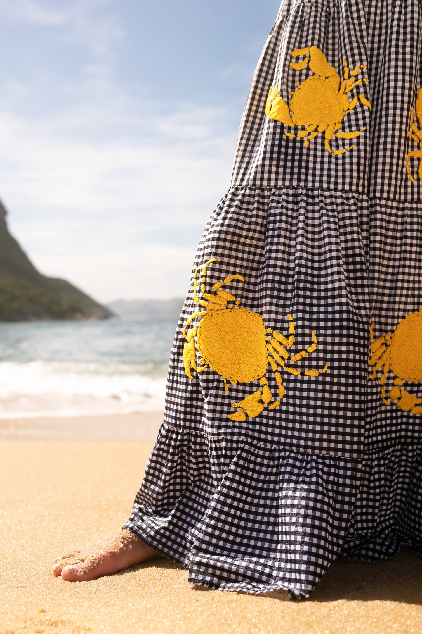 Vestido Amanda Caranguejo - vichy preto