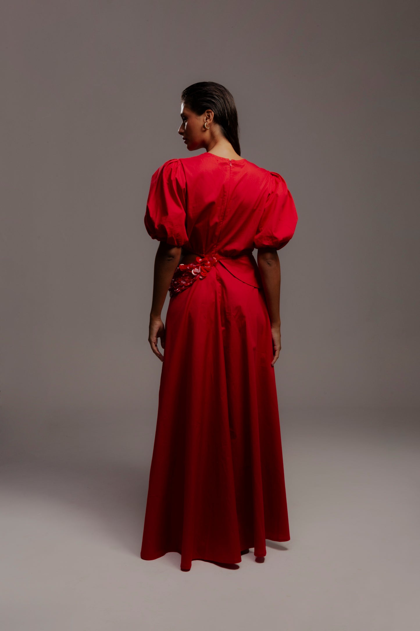 Vestido Harmonia Paetês - vermelho