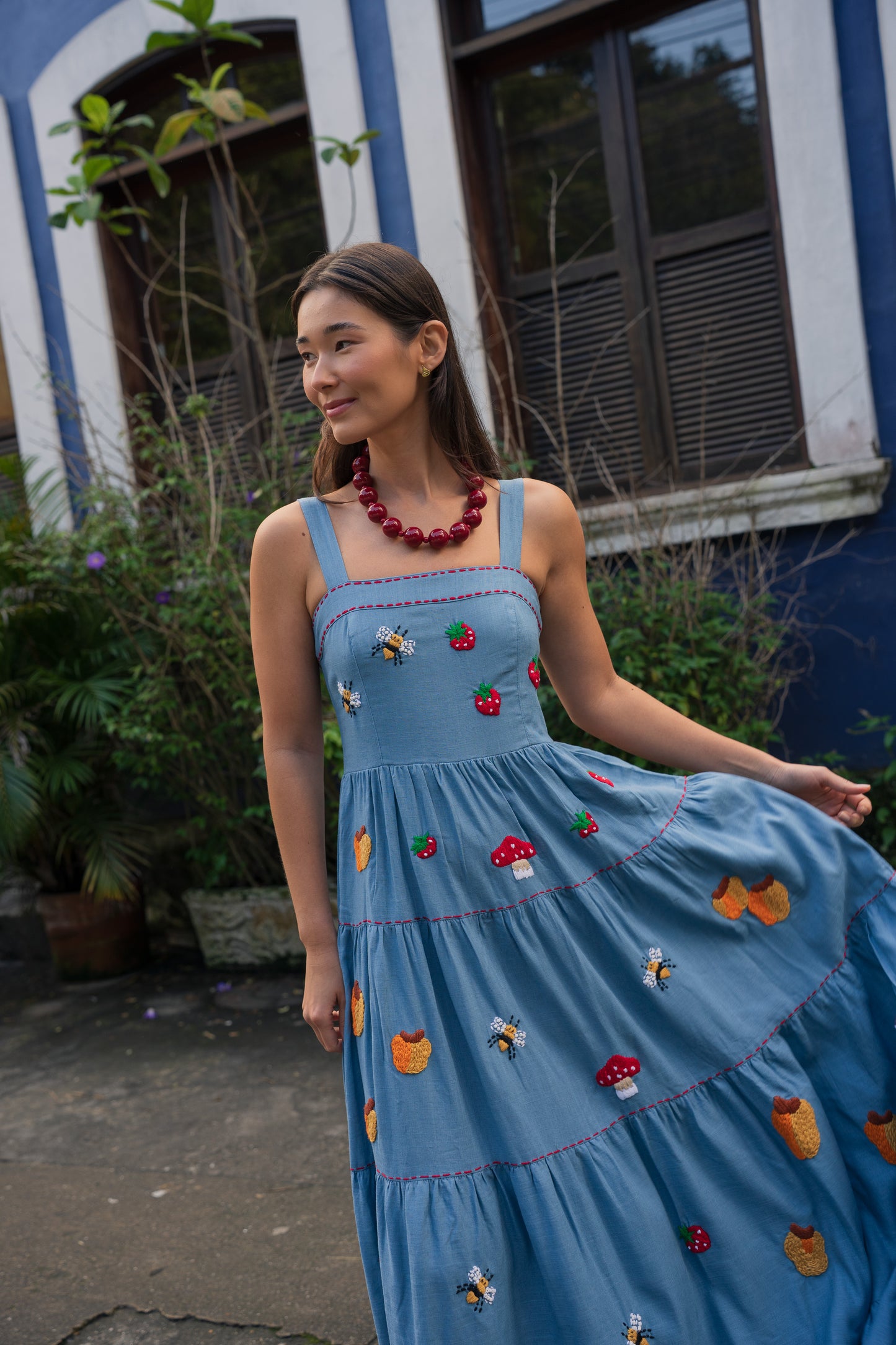 Vestido Amanda Doçura - azul