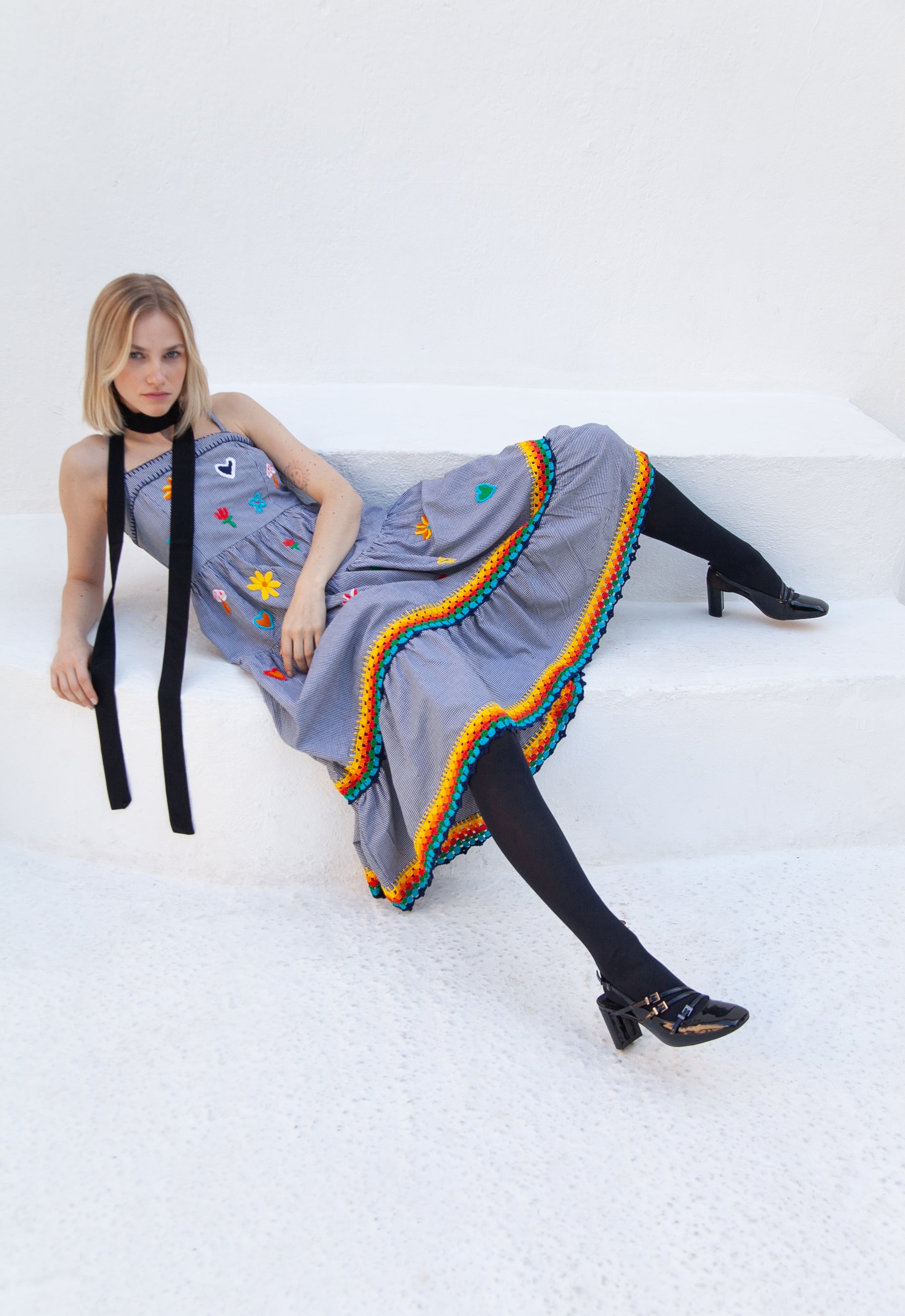 Vestido Amanda Croch - Encanto - Preto G Vestido Amanda Croch - Encanto - Preto G