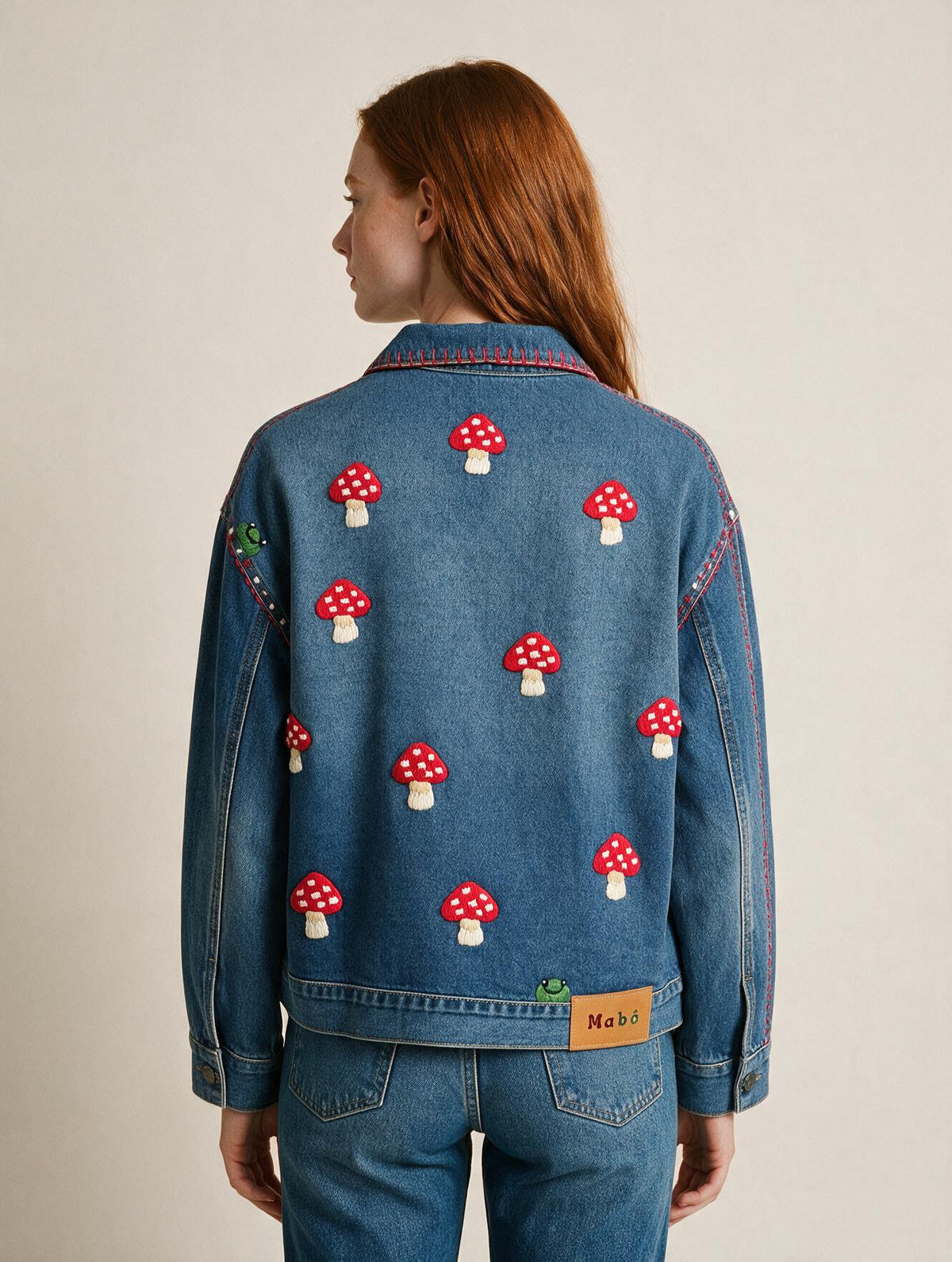 Jaqueta Cogumelo - jeans médio