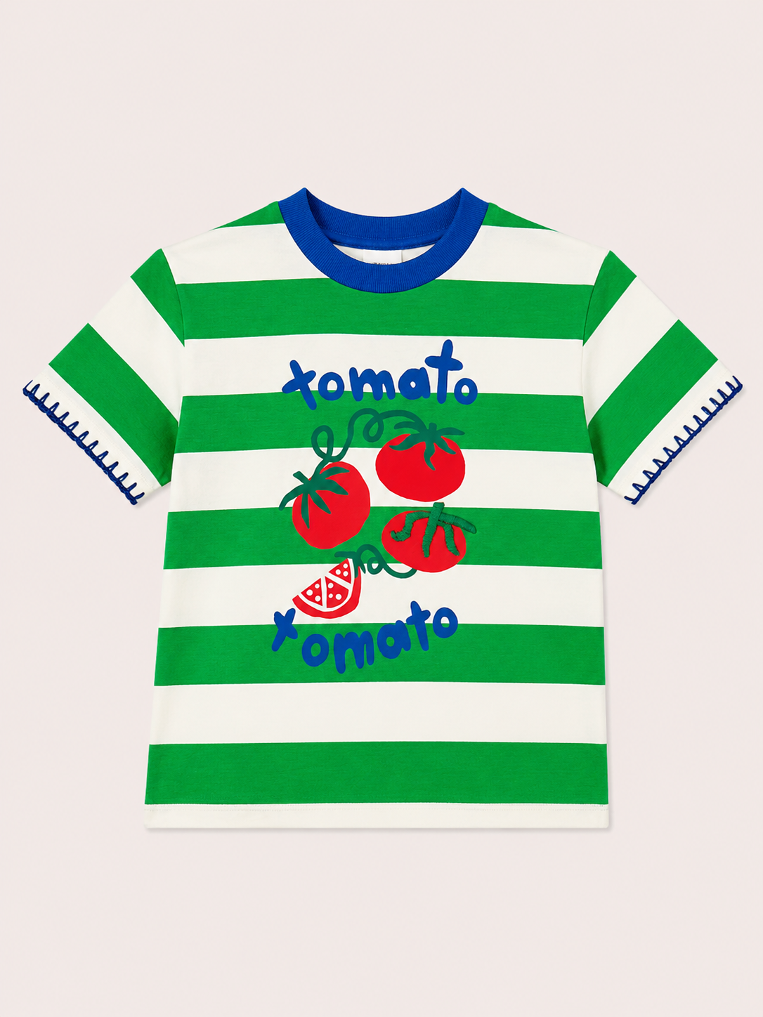 T-Shirt Tomate Mini - listrado verde
