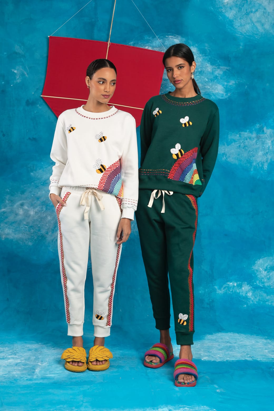 Conjunto Moletom Felicidade - verde