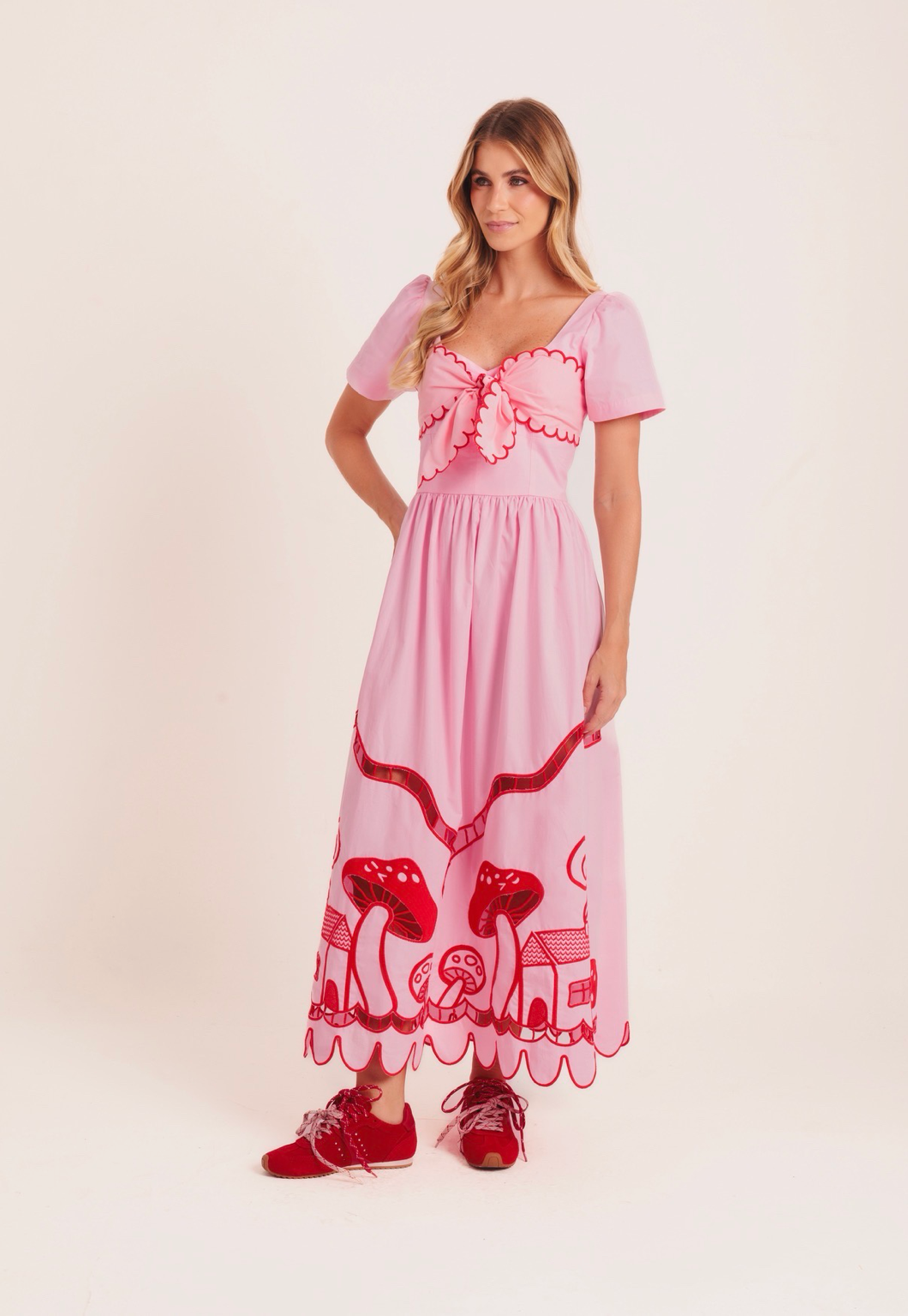 Vestido Amanita com manga - rosa
