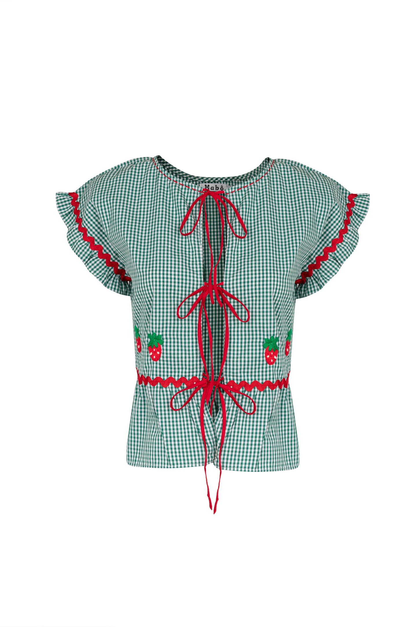 Blusa Maria Morangos - vichy verde