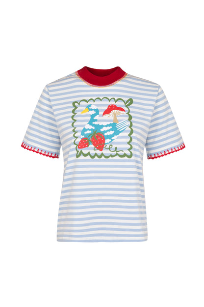 T-Shirt Patinho - listrado azul