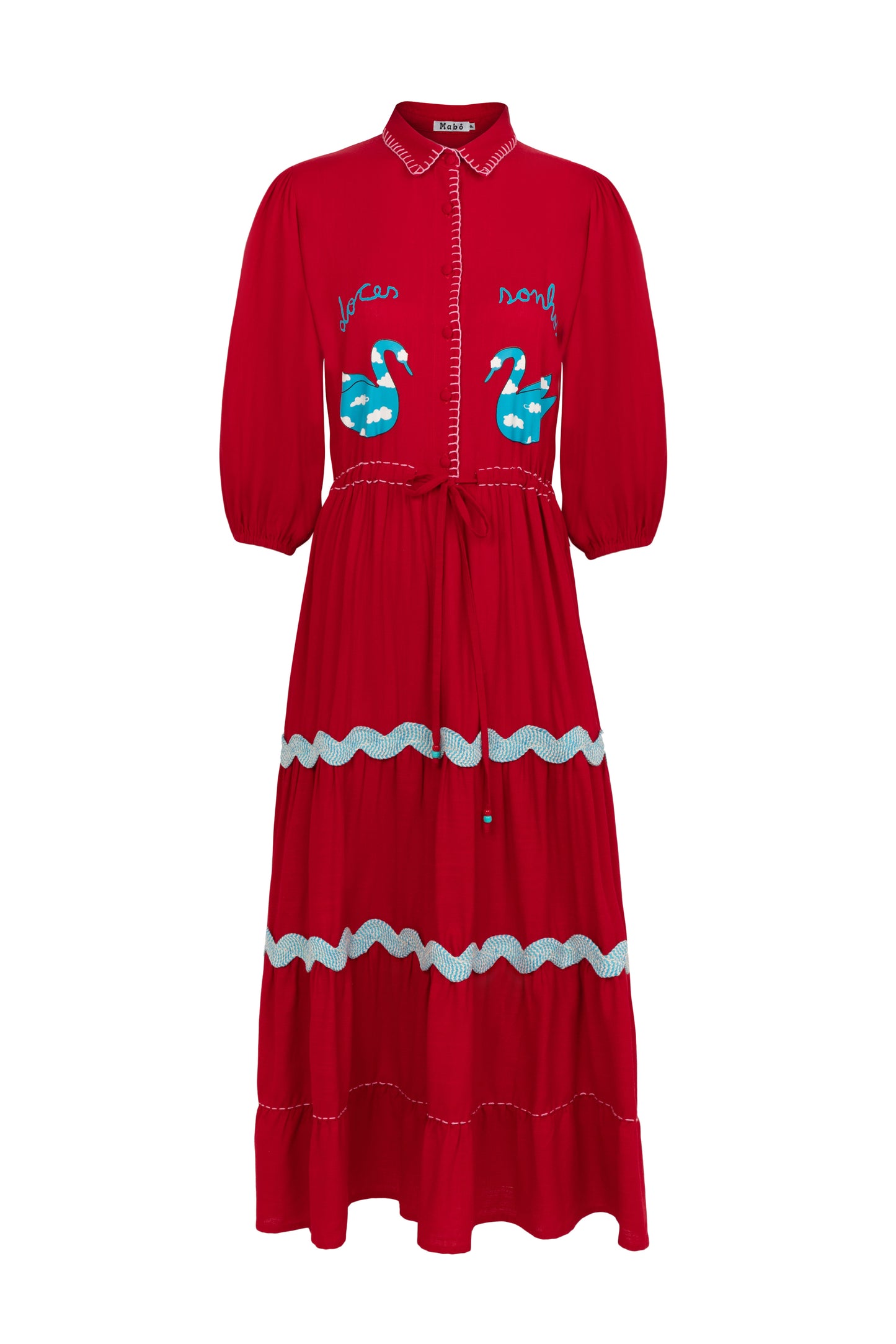 Vestido Frida Patinhos - vermelho