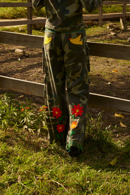 Calça Florescer - camuflado