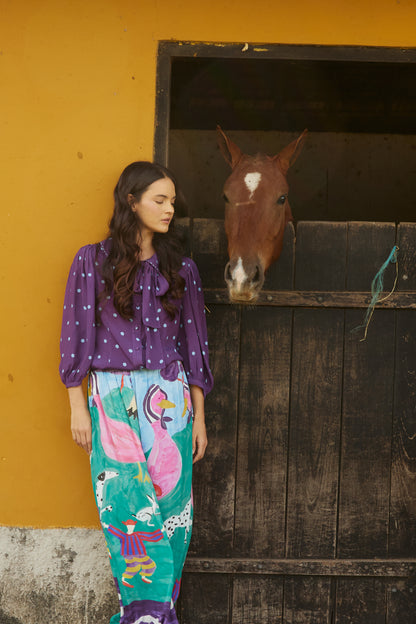 Calça Aladim Bosque - roxo
