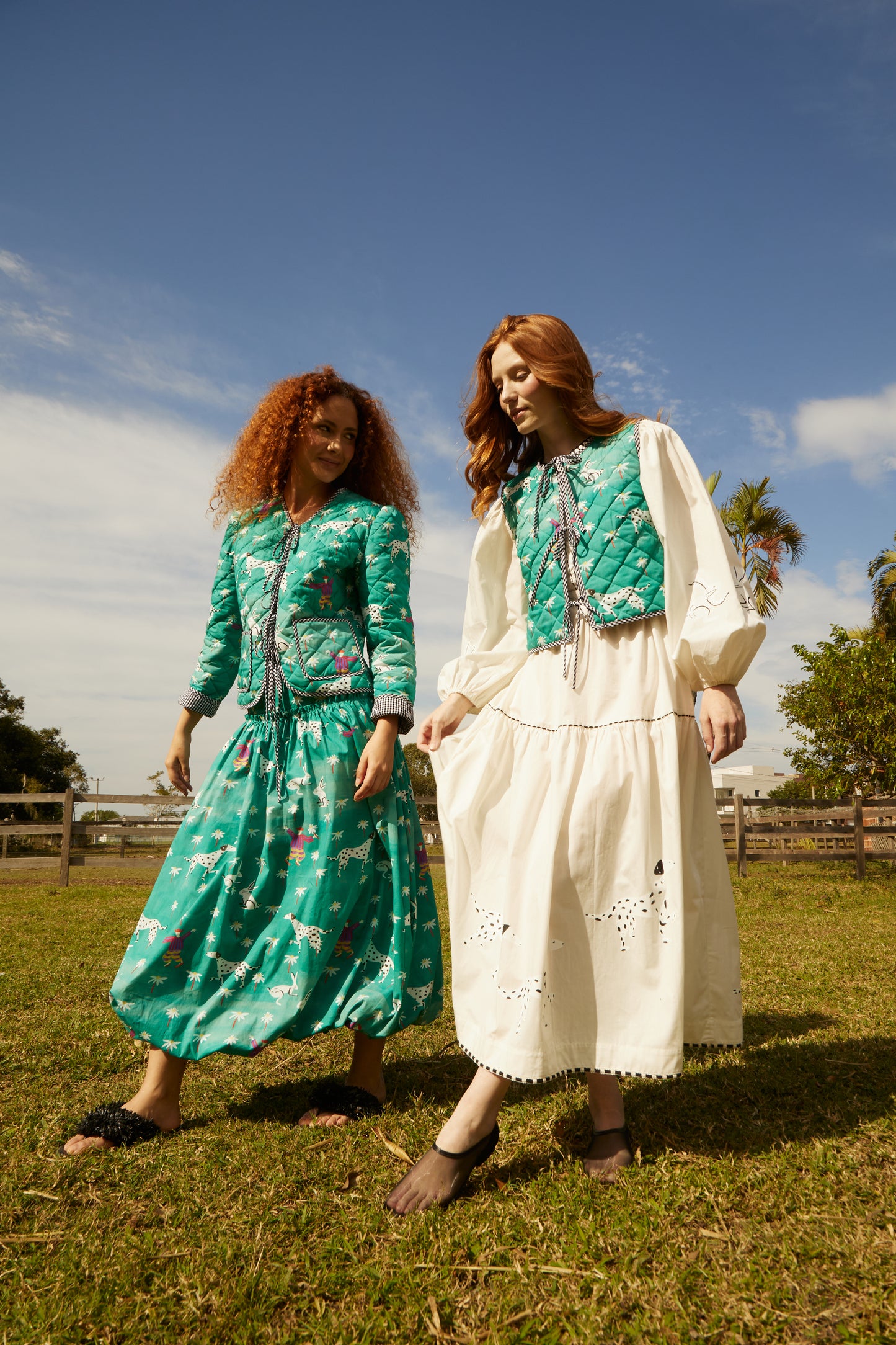 Colete Matelassê Dálmata - verde esmeralda