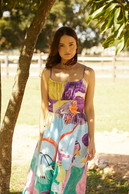 Vestido Picnic - roxo