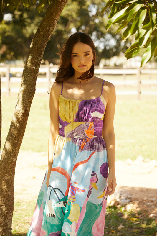 Vestido Picnic - roxo