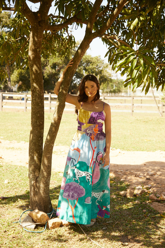 Vestido Picnic - roxo
