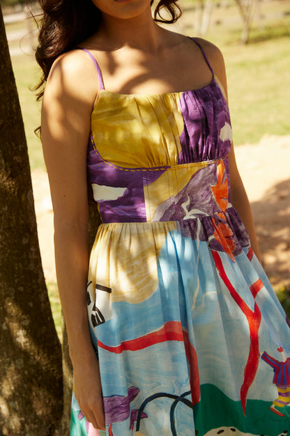 Vestido Picnic - roxo