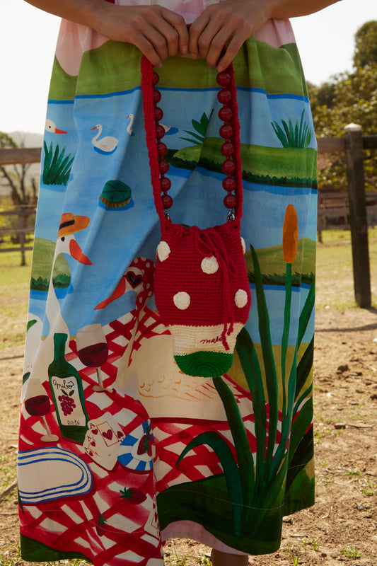 Bolsa Cogumelo - vermelho