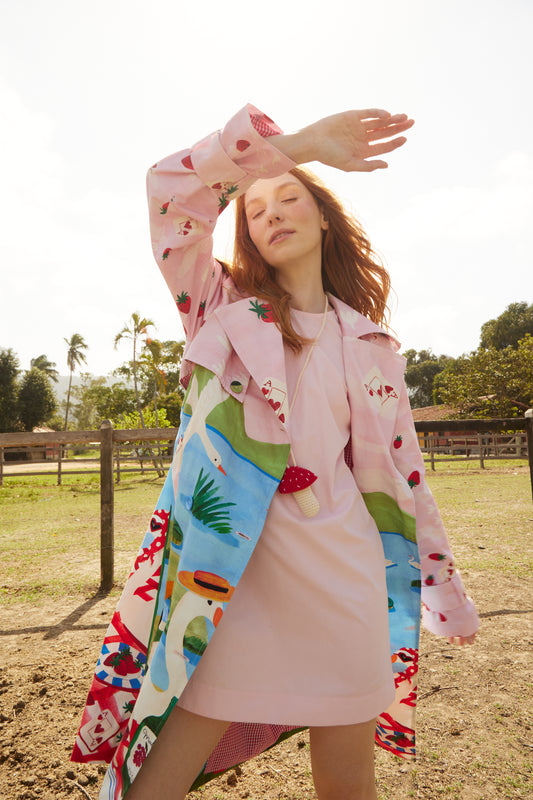 Trench Coat Picnic - rosa