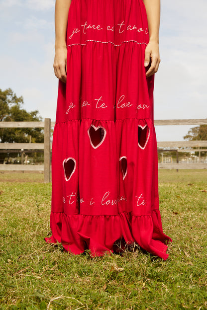 Vestido Amanda Amor - vermelho
