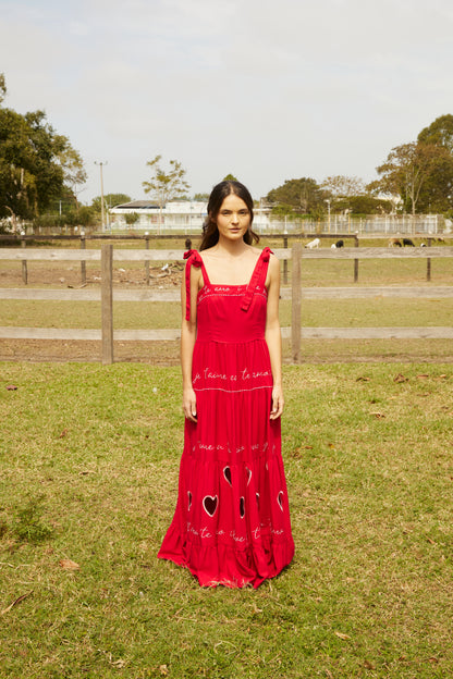 Vestido Amanda Amor - vermelho
