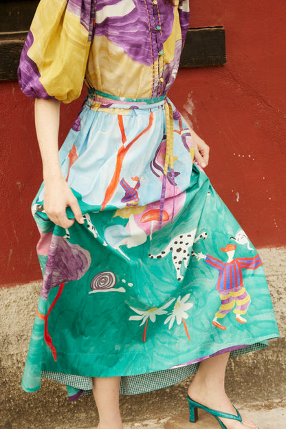 Vestido Bosque - roxo