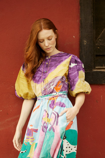 Vestido Bosque - roxo