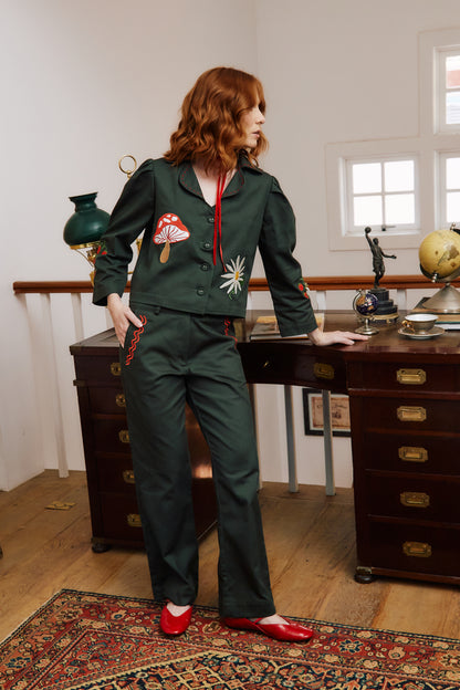 Casaco Fazenda - verde militar