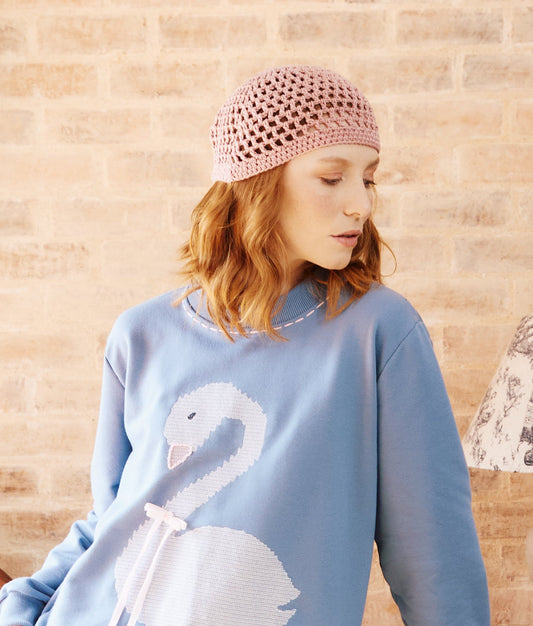 Touca de Crochê - rosa