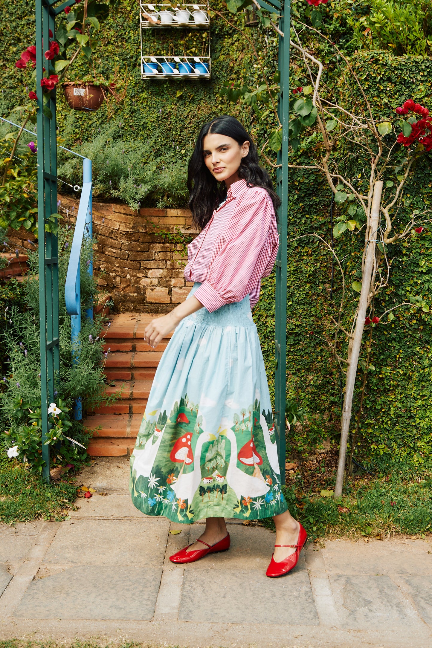 Saia Horizonte Fazendinha - azul claro