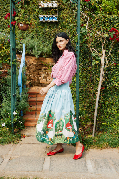 Saia Horizonte Fazendinha - azul claro