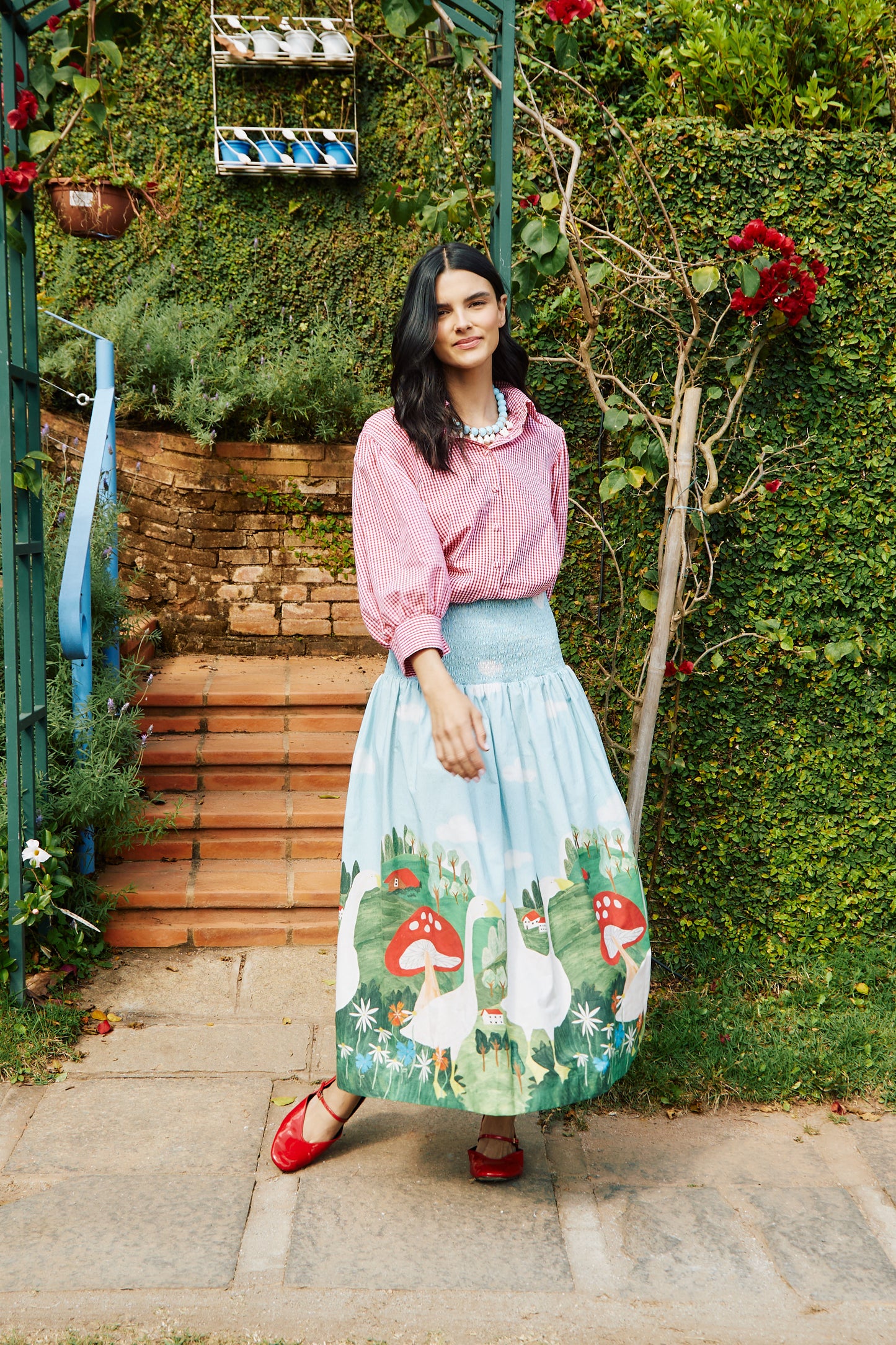 Saia Horizonte Fazendinha - azul claro