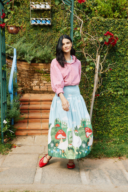 Saia Horizonte Fazendinha - azul claro