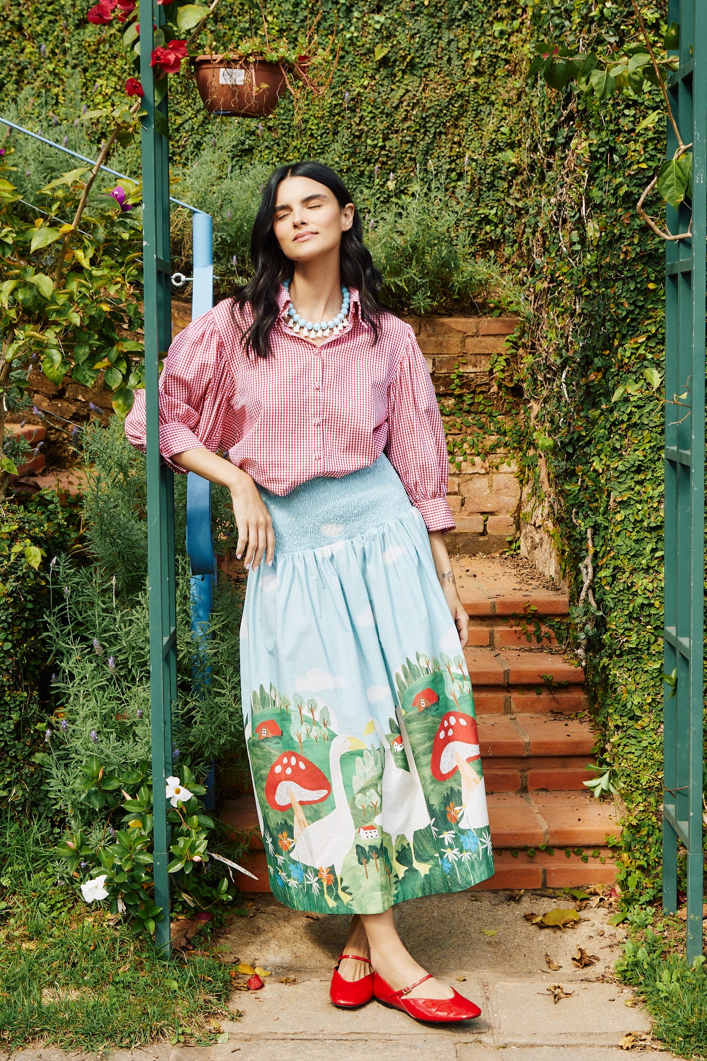 Saia Horizonte Fazendinha - azul claro