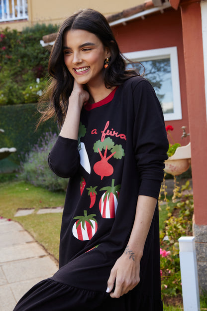 Vestido Feira - preto