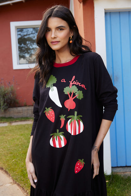 Vestido Feira - preto