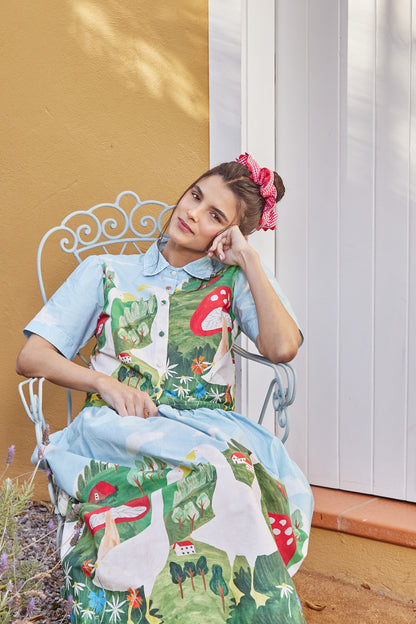 Saia Horizonte Fazendinha - azul claro