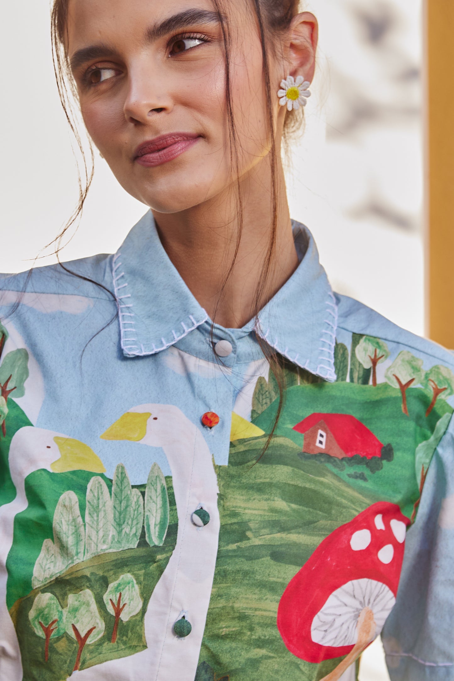 Camisa Horizonte Fazendinha - azul claro