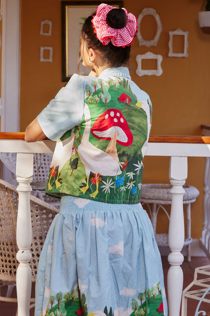 Camisa Horizonte Fazendinha - azul claro