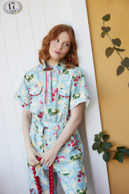 Macacão Conto Estrelinha - azul claro