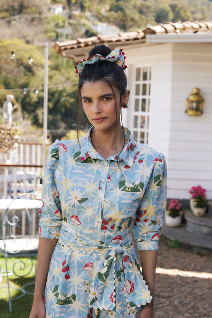 Scrunchie Sianinha Vermelha - estrelinha